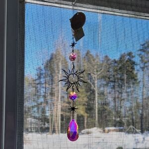 Sun and Star Crystal Suncatcher